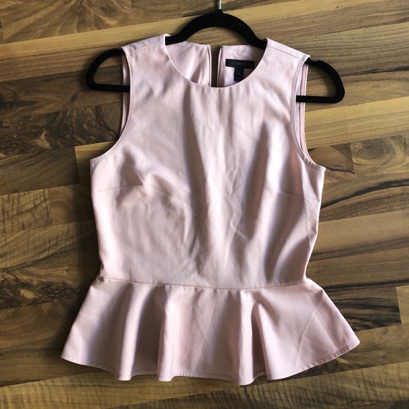 Pretty Blush Pink J Crew Peplum Top - Picture 1 of 3